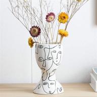 irregular face design ceramic flower vase by kimdio - 🏺 stylish home decor for living room, office, centerpiece, table, and wedding logo