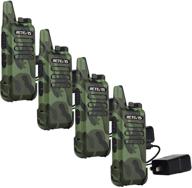 📻 retevis rt22 walkie talkies: rechargeable two way radios with voice activation & emergency alarm - ideal for outdoor adventures and cruise ships (4 pack) logo