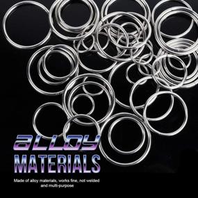 img 2 attached to 🔗 Silver Multi-Purpose Metal O Rings for Macrame, Crafting, Camping, and More - 50 Pack in Various Sizes