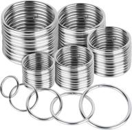 🔗 silver multi-purpose metal o rings for macrame, crafting, camping, and more - 50 pack in various sizes logo