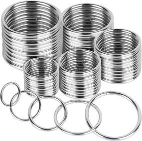 img 4 attached to 🔗 Silver Multi-Purpose Metal O Rings for Macrame, Crafting, Camping, and More - 50 Pack in Various Sizes