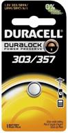 🔋 duracell d303/357 silver oxide 1 count, pack of 6 - long-lasting power for your devices! logo