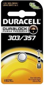 img 1 attached to 🔋 Duracell D303/357 оксид серебра, 1 шт., упаковка из 6 - длительная работа для ваших устройств!