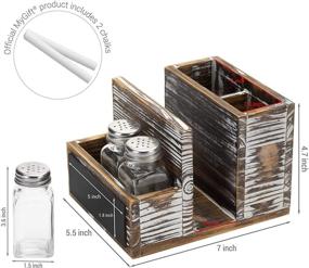 img 1 attached to 📋 Chalkboard Condiment Tabletop Organizer by MyGift