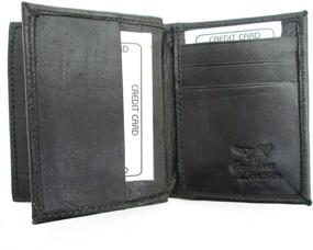 img 2 attached to Premium Black Leather Credit Wallet Bifold: Sleek and Functional