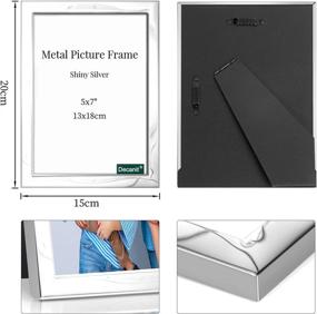 img 2 attached to 🖼️ Decanit 5x7 Metal Photo Picture Frame Set of 6 – Wall/Tabletop Display, Silver Finish