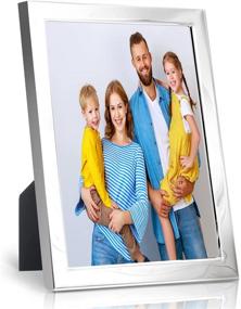 img 3 attached to 🖼️ Decanit 5x7 Metal Photo Picture Frame Set of 6 – Wall/Tabletop Display, Silver Finish