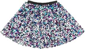 img 4 attached to 👗 Flofallzique Sequin Skirts: Dancewear for Girls' Skirts & Skorts