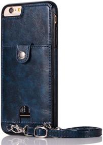 img 3 attached to Jaorty PU Leather Wallet Case For IPhone 6 Plus/6S Plus Necklace Lanyard Case Cover With Card Holder Adjustable Detachable Anti-Lost Neck Strap For 5