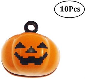 img 1 attached to 🎃 10Pcs/Pack Laughing Pumpkin Bells: Versatile Pet Collar Charm & Halloween Decoration