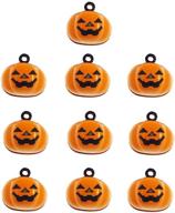 🎃 10pcs/pack laughing pumpkin bells: versatile pet collar charm & halloween decoration logo