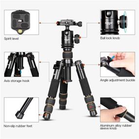 img 3 attached to 📷 Compact Koolehaoda Tabletop Mini Tripod with Adjustable Ball Head - Height Range 9-21.5inch, DSLR Camera Macro Mini Tripod with Carrying Bag (KQ-166)