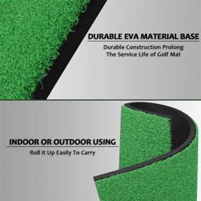 img 3 attached to Doubleriver Multi-Purpose Golf Hitting Mats for Indoor/Outdoor Use - Practice Mat, Golf Turf Mat (Size Options Available)