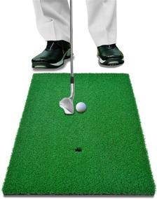 img 4 attached to Doubleriver Multi-Purpose Golf Hitting Mats for Indoor/Outdoor Use - Practice Mat, Golf Turf Mat (Size Options Available)