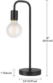 img 2 attached to 💡 18" Black Satin Holden Table Lamp by Globe Electric