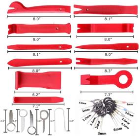img 3 attached to 🚗 30pcs Car Trim Removal Tool with Terminal Removal Tools - Red Auto Door Panel & Dash Center Console Installation and Remover
