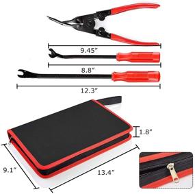 img 2 attached to 🚗 30pcs Car Trim Removal Tool with Terminal Removal Tools - Red Auto Door Panel & Dash Center Console Installation and Remover