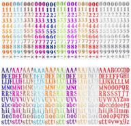 🌈 vibrant 20 sheet colorful alphabet letter and number sticker set for creative crafts, scrapbooking, and diy greeting cards logo