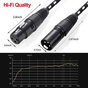 img 3 attached to VANDESAIL XLR кабель 6 футов: профессиональное качество 3-контактный XLR мужской кабель для микрофонов с разъемом XLR до Shure, Behringer, акустических систем и больше.