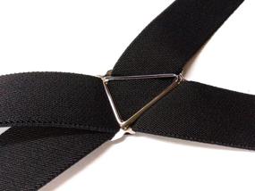 img 2 attached to KASAJIMA 42 L Ester Suspender X Back Men's Accessories for Belts