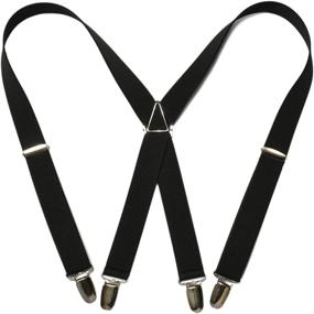 img 4 attached to KASAJIMA 42 L Ester Suspender X Back Men's Accessories for Belts