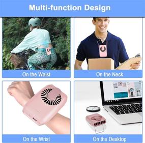 img 2 attached to 😎 Stay Cool and Comfortable on-the-go with the Portable Waist Fan - Rechargeable USB Mini Neck and Necklace Fan