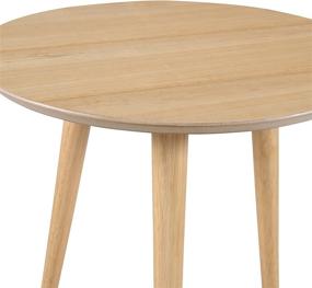 img 3 attached to 🪑 Evangeline Natural Oak Wood End Table with Faux Wood Overlay: Stylish and Durable!