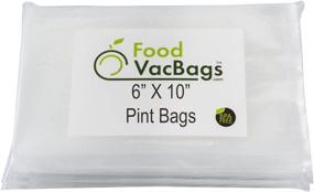 img 1 attached to 🥫 100 FoodVacBags 6X10-inch Pint Vacuum Sealer Storage Bags: Compatible with Foodsaver Machines, Commercial Grade, BPA Free, Heavy Duty - Sous Vide Cook Friendly