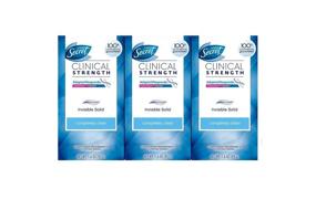 img 3 attached to 3-Pack Secret Clinical Strength Invisible Solid Deodorant - 1.6 oz.