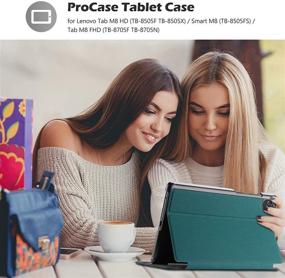 img 3 attached to Чехол-флип ProCase Slim Stand Protective Folio для планшета Lenovo Tab M8 HD LTE/ Tab M8 HD/ Smart Tab M8/ Tab M8 FHD - мятный (TB-8505F/TB-8505X/TB-8505FS/TB-8705F/TB-8705N)