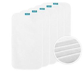 img 4 attached to Premium 100% Cotton Changing Pad Liners - Extra Large 28x15in - Waterproof 5 Pack