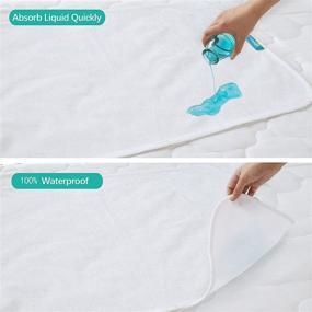img 3 attached to Premium 100% Cotton Changing Pad Liners - Extra Large 28x15in - Waterproof 5 Pack