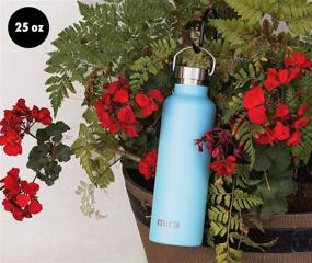 img 3 attached to 🌬️ MIRA 25 oz Alpine Thermos Flask with Stainless Steel Vacuum Insulation - Hydro Bottle for Cold Water up to 24 Hours, Hot Beverages up to 12 Hours - Matte Pearl Blue - BPA-Free Lid and 2 Lids Included
