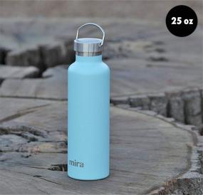 img 1 attached to 🌬️ MIRA 25 oz Alpine Thermos Flask with Stainless Steel Vacuum Insulation - Hydro Bottle for Cold Water up to 24 Hours, Hot Beverages up to 12 Hours - Matte Pearl Blue - BPA-Free Lid and 2 Lids Included