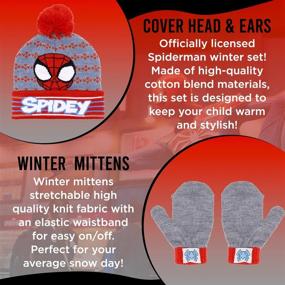 img 3 attached to Warm and Cozy: Marvel Spider Man Toddler Winter Mittens for Boys' Cold Weather Adventures!