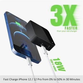 img 2 attached to 🔌 Nekmit USB C Charger: Fast 30W Dual Port Wall Charger with Power Delivery PD 3.0 for iPhone 12/12 Mini/12 Pro/12 Pro Max, Galaxy, Pixel, iPad Pro, AirPods Pro and More