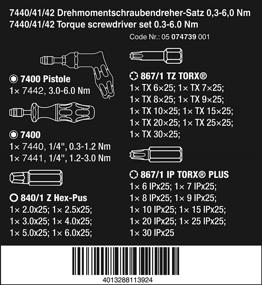 img 3 attached to 🔧 Вера 7440/41/42 Красформа Торксовая отвертка с моментом 0,3-6,0 Нм и набор из 27 бит