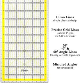 img 1 attached to 📏 Breman Precision 6x24 Inch Clear Acrylic Quilting Ruler – Ideal Sewing and Quilting Tool with Clear Grids for Precision Measurements