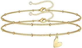 img 4 attached to 💕 Chic Initial Bracelets: Uniquely Personalized Valentines Pulseras for Girls' Jewelry