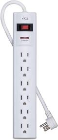 img 4 attached to 💡 High-Performance KMC 6-Outlet Surge Protector Power Strip - 15-Foot Cord, 1200 Joule, Overload Protection