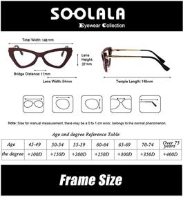 img 3 attached to 👓 Soolala Womens Anti-Blue Light Triangle Reading Glasses: Fashionable Eyeglass Frame for Eye Protection