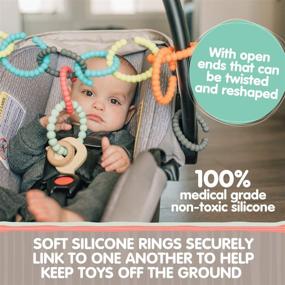 img 2 attached to 👶 Chewbeads Silicone Baby Links: Multi-Use Toy Rings for Stroller, Car Seat & More - BPA-Free, Phthalate-Free - Includes 5 Colorful Links