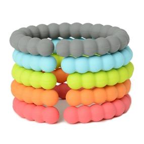 img 4 attached to 👶 Chewbeads Silicone Baby Links: Multi-Use Toy Rings for Stroller, Car Seat & More - BPA-Free, Phthalate-Free - Includes 5 Colorful Links