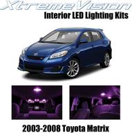 xtremevision интерьерный светодиод для toyota matrix 2003-2008 (6 штук) розовый набор светодиодов для интерьера с инструментом для установки. логотип