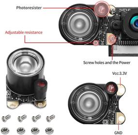 img 1 attached to 5МП Камера Raspberry Pi с настраиваемым фокусным объективом для Raspberry Pi Model A/B/B+, RPi 2B, Pi 3 B+ и Pi 4B - Веб-камера 1080p с сенсором OV5647