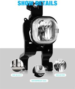 img 1 attached to Противотуманные фары AUTOFREE для FORD F250 350 450 2008-2010 гг: мощная сборка противотуманных фар с проводным комплектом и выключателем - 1 пара (с прозрачной линзой)