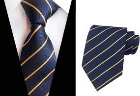 img 2 attached to 👔 MENDENG Paisley Necktie: Timelessly Stylish Striped Design