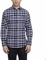 jachs brawny flannel shirt: classic white men's clothing essential logo