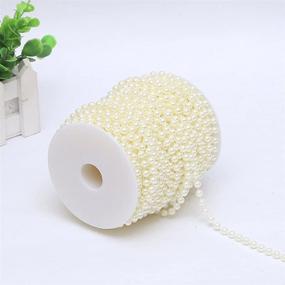 img 1 attached to B&S FEEL 5mm Ivory Faux Pearl Beads Garland Roll Strand - 99 Feet Wedding Party Decoration, Pearl Bead Strand Roll