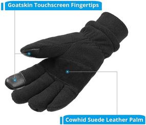 img 2 attached to 🧤 Stay Warm and Protected: Bessteven Gloves 20°F Thermal Resistant Shoveling Men's Accessories